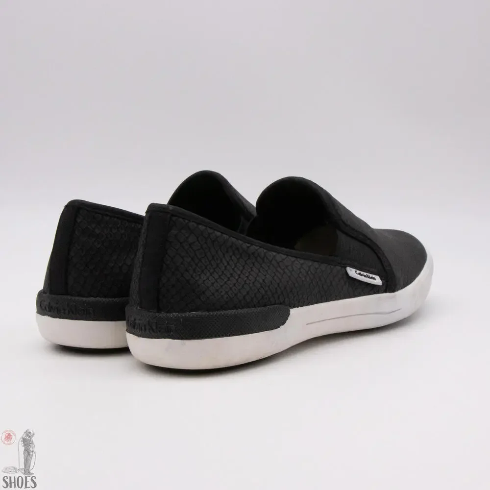 Calvin Klein Talisha Men's 10 Black Mesh‎ Slip-On Loafers - Size 10